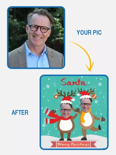 2 face Santa's helper