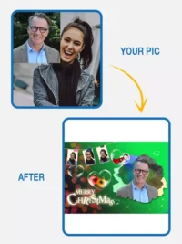 Your dad multi face Christmas ? green